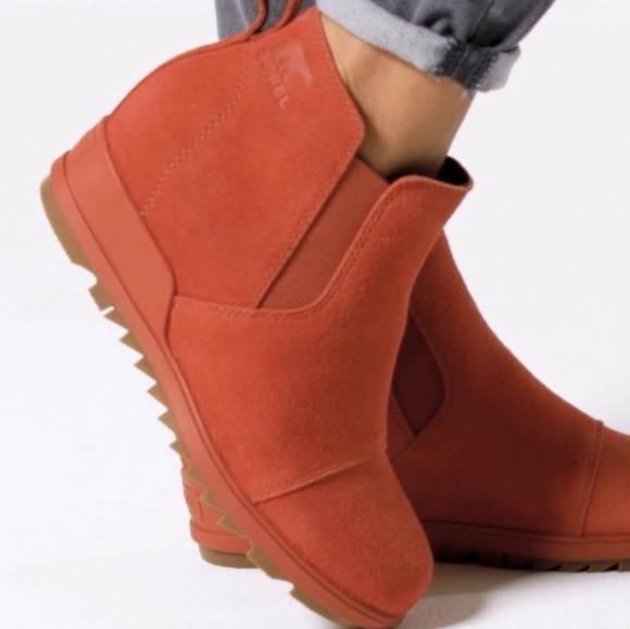 Sorel Shoes - Sorel Women's Orange Suede Ankle Booties